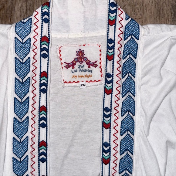 Johnny Was LA • Aztec Embroidered Fly Away Open Drape Cardigan - Picture 11 of 14